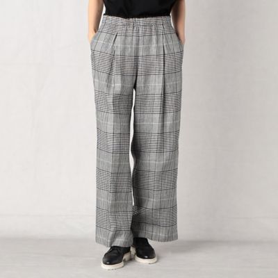 ＜BASILE28 (Women)＞〔　＋サイズ　〕　グレンチェック　ワイドパンツ（２８６８ＰＣ０７）