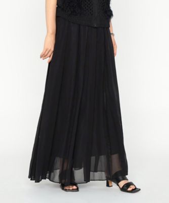 ＜BASILE28 (Women)＞〔　＋サイズ　〕　１００／２オーガンジー洗い加工　パイピングタックスカート（２８７０ＦＫ１２）