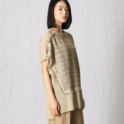 〔＋サイズ〕〔ＰＡＯＬＥＴＴＩ〕ツイード　チュニックプルオーバー（２８７０ＩＹ１２）