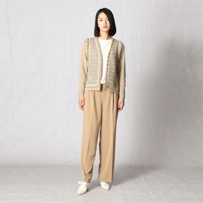 〔＋サイズ〕〔ＰＡＯＬＥＴＴＩ〕ツイード　ニットカーディガン（２８７０ＩＹ１３）
