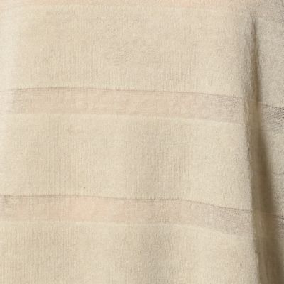 〔＋サイズ〕透かしボーダー　半袖ニットプルオーバー（２８７１ＩＹ１９）