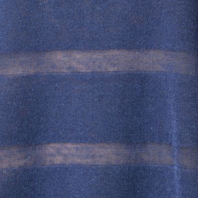 〔＋サイズ〕透かしボーダー　半袖ニットプルオーバー（２８７１ＩＹ１９）