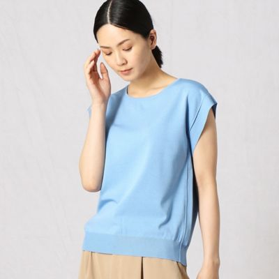 〔＋サイズ〕レーヨンストレッチ　　フレンチスリーブプルオーバー（２８７１ＩＹ２１）