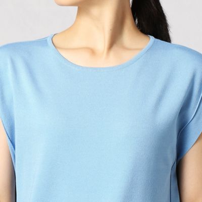 〔＋サイズ〕レーヨンストレッチ　　フレンチスリーブプルオーバー（２８７１ＩＹ２１）
