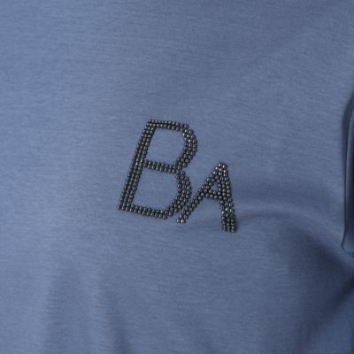 〔＋サイズ〕ビーズ刺繍　半袖プルオーバー（２８７１ＴＹ０５）