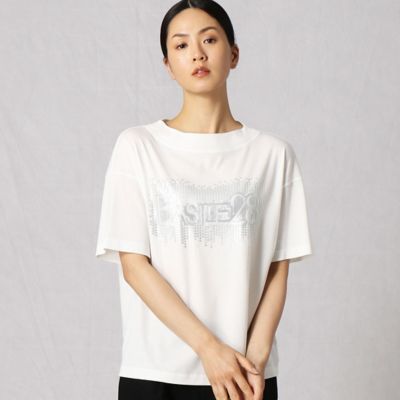 〔＋サイズ〕スパンコールシャワー　ロゴＴシャツ（２８７１ＴＹ０６）
