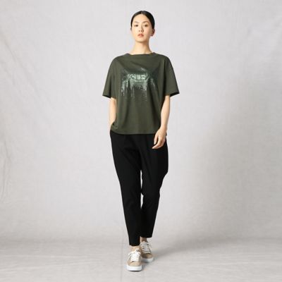 〔＋サイズ〕スパンコールシャワー　ロゴＴシャツ（２８７１ＴＹ０６）