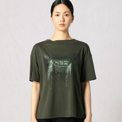 〔＋サイズ〕スパンコールシャワー　ロゴＴシャツ（２８７１ＴＹ０６）