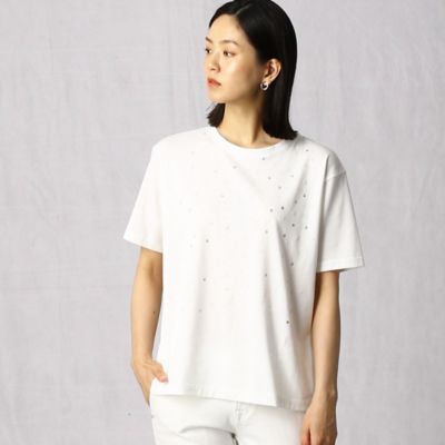 ＜BASILE28 (Women)＞〔＋サイズ〕ビジュー加工　Ｔシャツ（２８７１ＴＹ１７）
