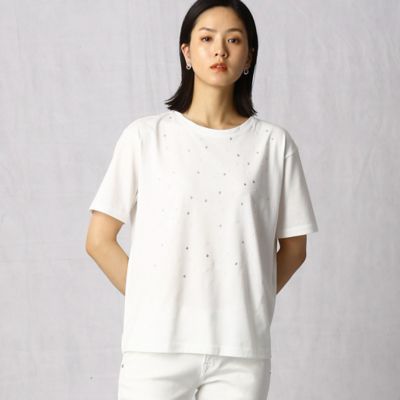〔＋サイズ〕ビジュー加工　Ｔシャツ（２８７１ＴＹ１７）
