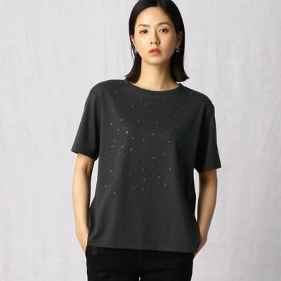 〔＋サイズ〕ビジュー加工　Ｔシャツ（２８７１ＴＹ１７）