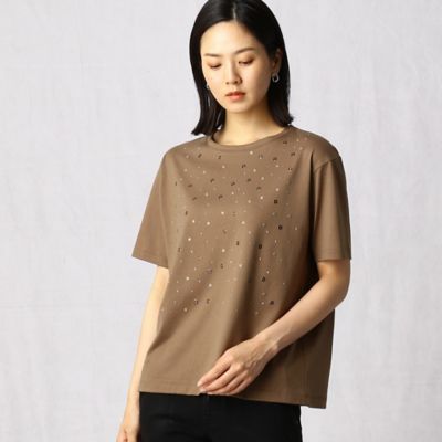 〔＋サイズ〕ビジュー加工　Ｔシャツ（２８７１ＴＹ１７）
