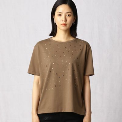 〔＋サイズ〕ビジュー加工　Ｔシャツ（２８７１ＴＹ１７）