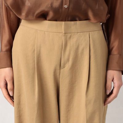 〔　＋サイズ　〕　【セットアップ対応】リネンナイロン　ワイドパンツ（２８７２ＰＣ１０）
