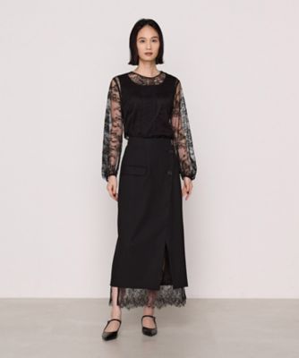 ＋サイズ 〕 Luxury Up レースブラウス（2873BI06