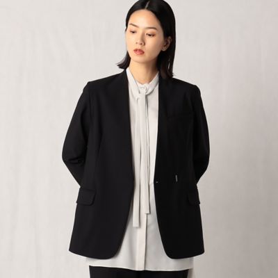 〔＋サイズ〕【セットアップ対応】ナイロントリコット　Ｖカラーロングジャケット（２８７３ＧＡ０４）