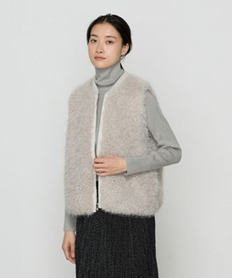 BASILE28 (Women)/バジーレヴェントット 〔 +サイズ 〕 GLOSSY RIB フェイクファージレ(2874VI09)