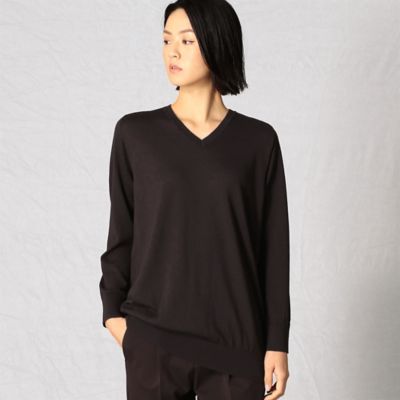 ＜BASILE28 (Women)＞Ｖネック　ロングニットプルオーバー（２８７７ＩＷ１１）