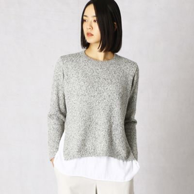 ＜BASILE28 (Women)＞ループヤーン　インナータンクトップ付きニットプルオーバー（２８７７ＩＹ０４）