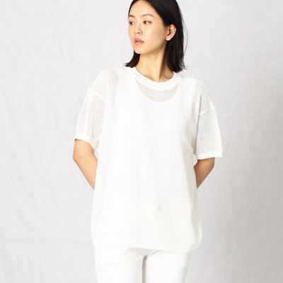 ＜BASILE28 (Women)＞メッシュ　ニットプルオーバー（２８７７ＩＹ２０）