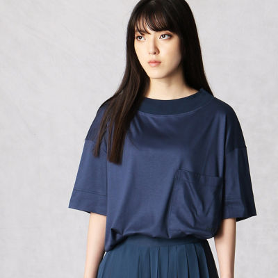 ＜BASILE28 (Women)＞シルフィースムース　５分袖Ｔシャツ（２８７７ＴＲ０１）