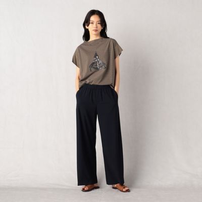 〔　＋サイズ　〕　フィレンツェモチーフ　ふくれ刺繍Ｔシャツ（２８７８ＴＣ０７）