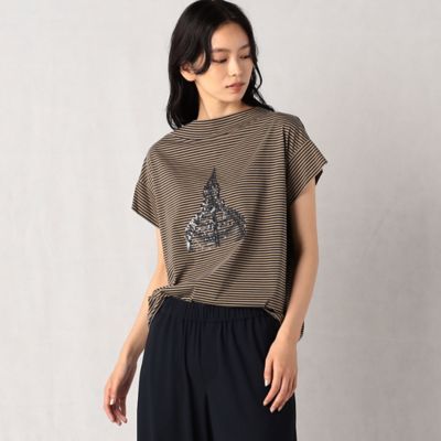 〔　＋サイズ　〕　フィレンツェモチーフ　ふくれ刺繍Ｔシャツ（２８７８ＴＣ０７）