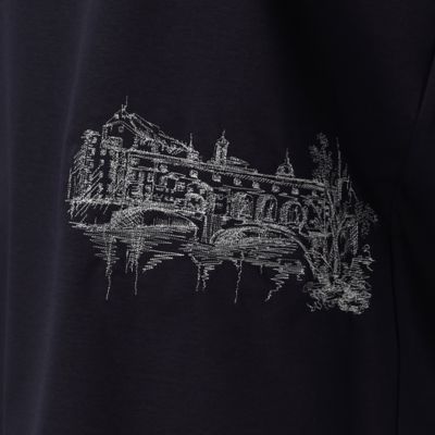 〔　＋サイズ　〕　フィレンツェモチーフ　ドローイング刺繍ボクシィＴシャツ（２８７８ＴＣ１０）
