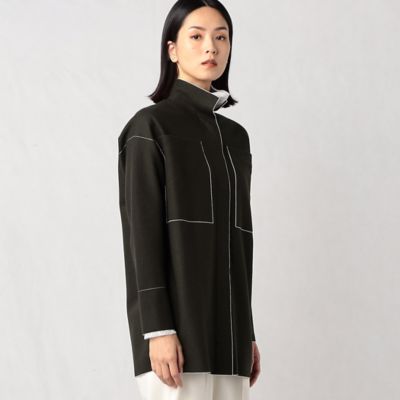 ＜BASILE28 (Women)＞〔＋サイズ〕ＩＣＬ　スタンドカラーシャツ（２８７９ＨＡ０７）