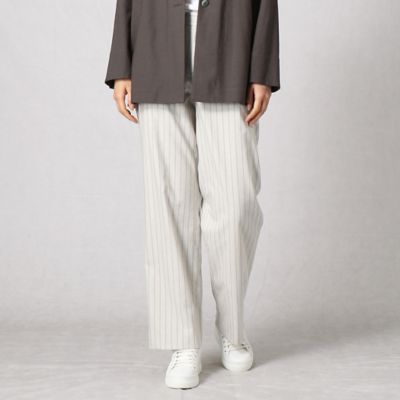 13号サイズ〕ストレッチストライプ セミワイドパンツ