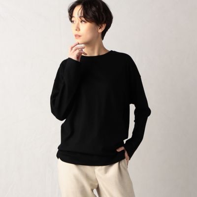 ＜BASILE28 (Women)＞〔　＋サイズ　〕　ウール天竺　クルーネックプルオーバー（２８８０ＥＡ０５）
