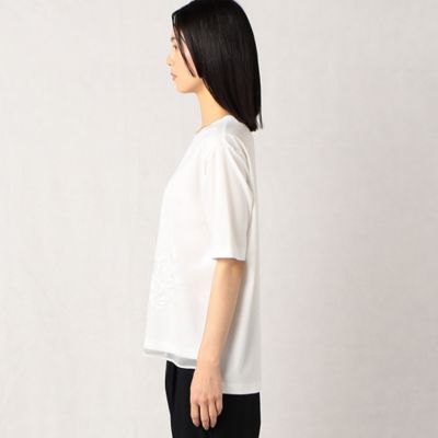 〔　＋サイズ　〕　素材組み合わせ　　刺繍プルオーバー（２８８０ＥＣ０４）