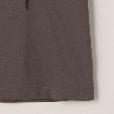 〔＋サイズ〕プレミアムスムース　テープ刺繍Ｔシャツ（２８８０ＴＡ０２）