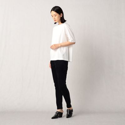 〔＋サイズ〕プレミアムスムース　ニットリブ付き半袖Ｔシャツ（２８８０ＴＡ０３）