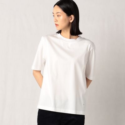 〔＋サイズ〕プレミアムスムース　ニットリブ付き半袖Ｔシャツ（２８８０ＴＡ０３）