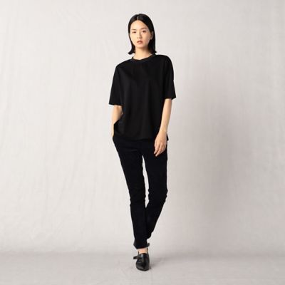 〔＋サイズ〕プレミアムスムース　ニットリブ付き半袖Ｔシャツ（２８８０ＴＡ０３）