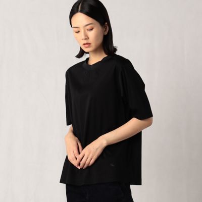 〔＋サイズ〕プレミアムスムース　ニットリブ付き半袖Ｔシャツ（２８８０ＴＡ０３）