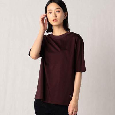 〔＋サイズ〕プレミアムスムース　ニットリブ付き半袖Ｔシャツ（２８８０ＴＡ０３）