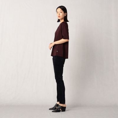 〔＋サイズ〕プレミアムスムース　ニットリブ付き半袖Ｔシャツ（２８８０ＴＡ０３）