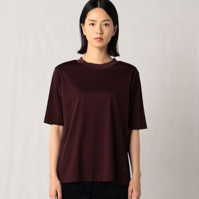 〔＋サイズ〕プレミアムスムース　ニットリブ付き半袖Ｔシャツ（２８８０ＴＡ０３）