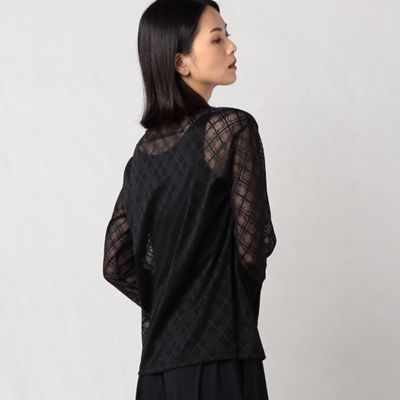 〔＋サイズ〕ストレッチレース　タートルネックプルオーバー（２８８０ＴＡ０５）