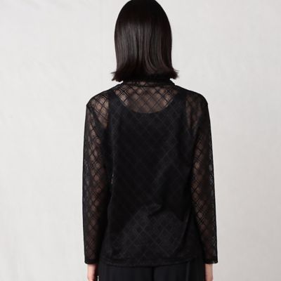 〔＋サイズ〕ストレッチレース　タートルネックプルオーバー（２８８０ＴＡ０５）