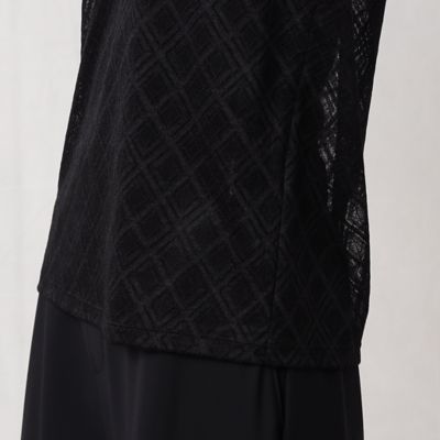 〔＋サイズ〕ストレッチレース　タートルネックプルオーバー（２８８０ＴＡ０５）