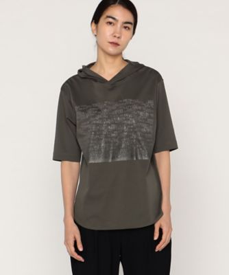 〔　＋サイズ　〕　プレミアムスムース　フードＴシャツ（２８８０ＴＧ０３）