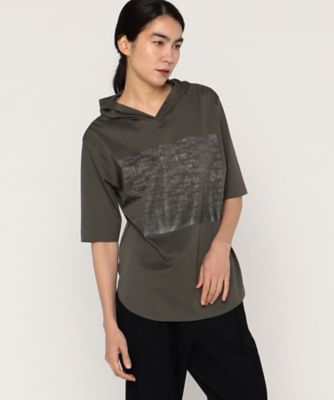 〔　＋サイズ　〕　プレミアムスムース　フードＴシャツ（２８８０ＴＧ０３）