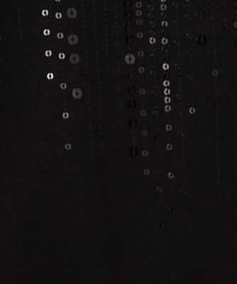 〔　＋サイズ　〕　Ａｒｉｏｌｉｔｙスムース　ナイアガラスパンコール刺繍Ｔシャツ（２８８０ＴＧ０６）