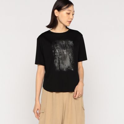 〔　＋サイズ　〕　プレミアムスムース　グラデーションプリントＴシャツ（２８８０ＴＧ１２）