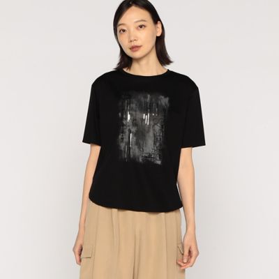 〔　＋サイズ　〕　プレミアムスムース　グラデーションプリントＴシャツ（２８８０ＴＧ１２）