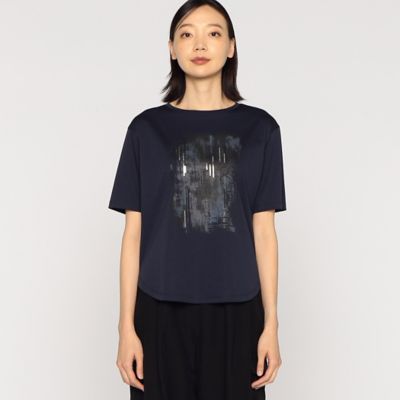 〔　＋サイズ　〕　プレミアムスムース　グラデーションプリントＴシャツ（２８８０ＴＧ１２）