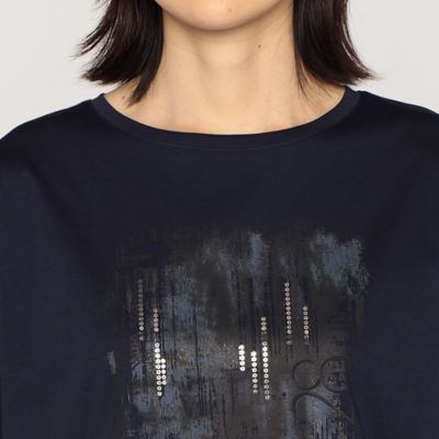 〔　＋サイズ　〕　プレミアムスムース　グラデーションプリントＴシャツ（２８８０ＴＧ１２）